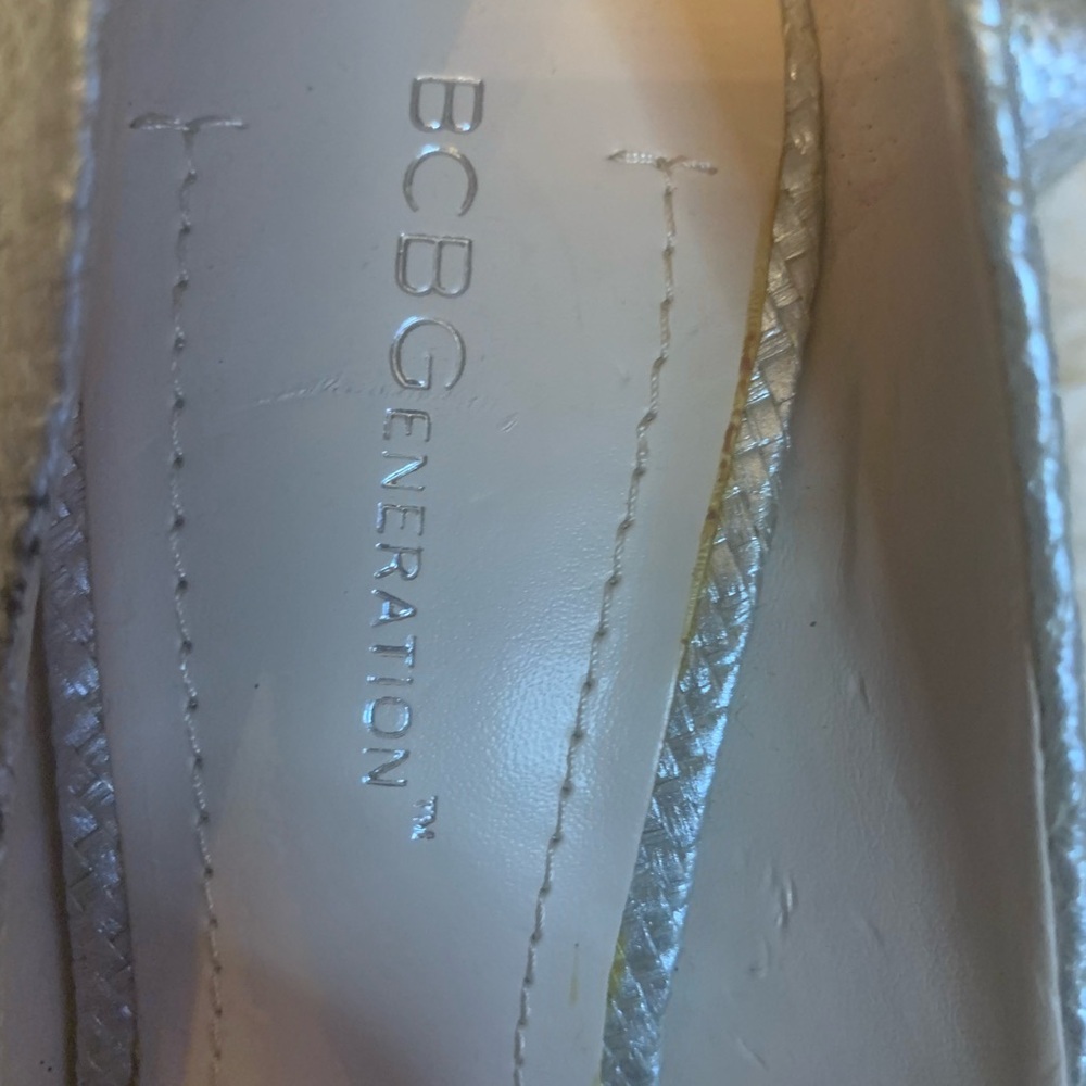 Bcbgeneration Shimmering Silver Heels - image 7
